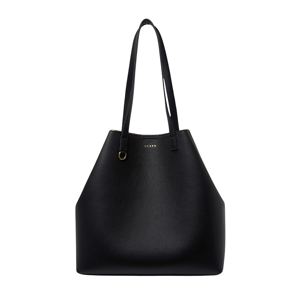 Carter Tote - Black and Umber Chain Print