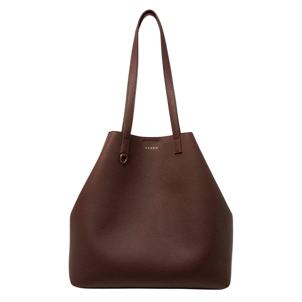 Carter Tote - Umber and Umber Chain Print