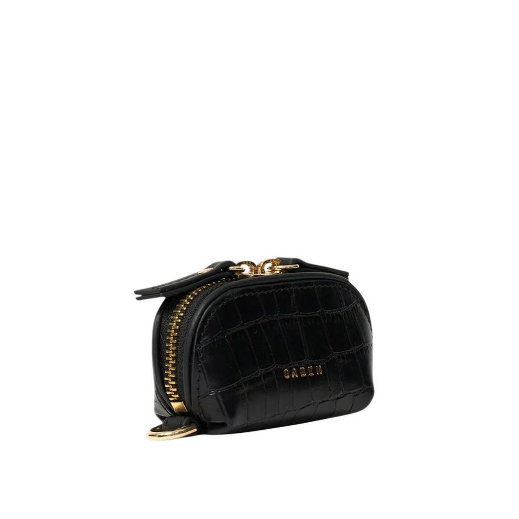 Tarin Airpod Pouch - Black Croc