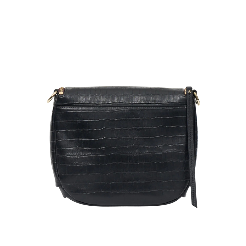 Fifi Crossbody - Black Croc