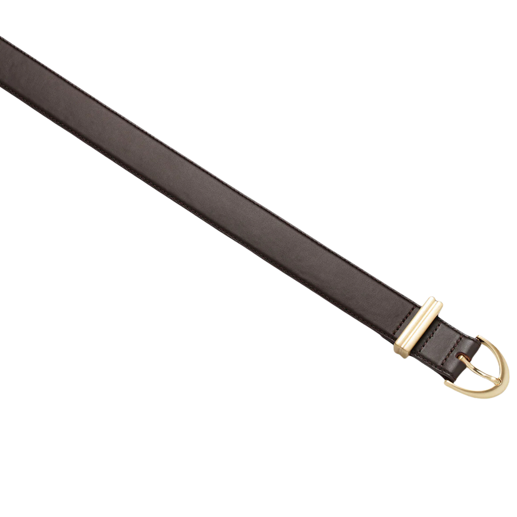 Under Your Spell Belt - Choc Nappa/Gold