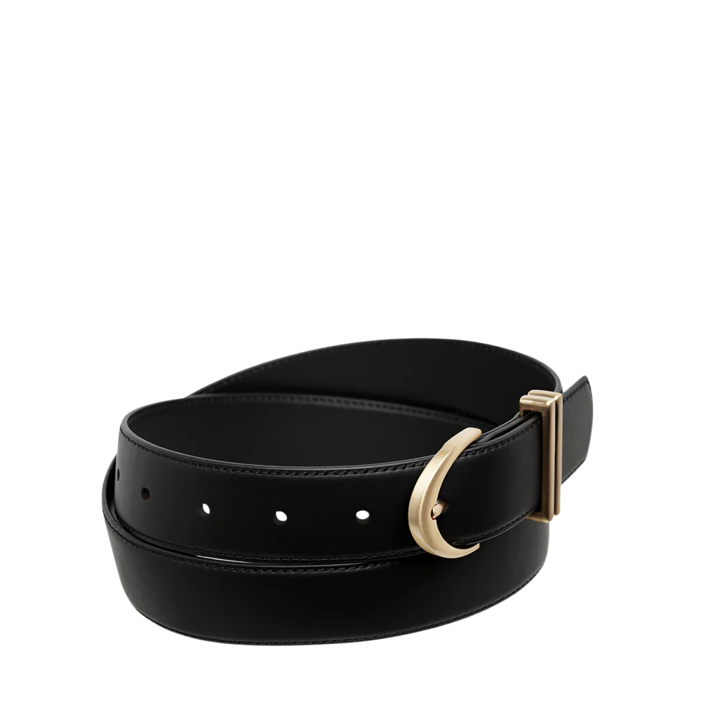 Under Your Spell Belt - Black Nappa/Gold
