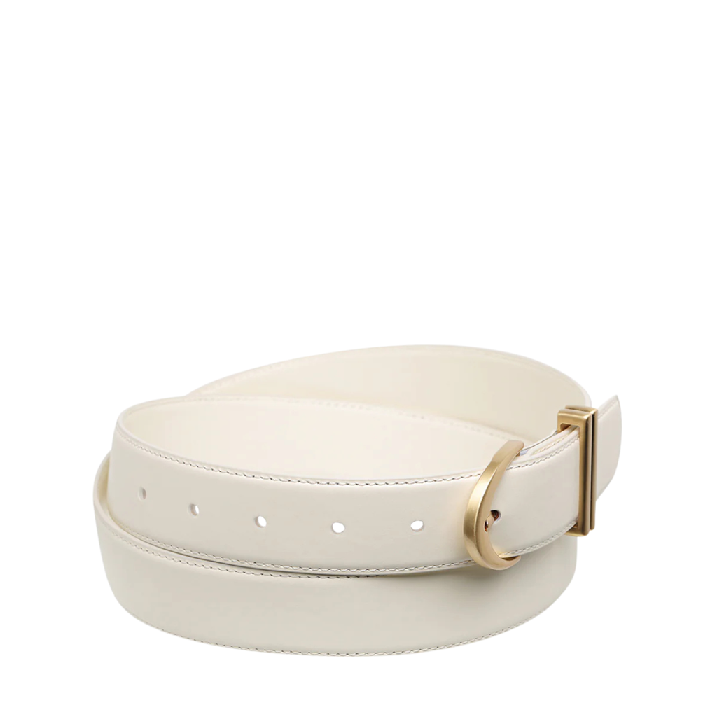 Under Your Spell Belt - Ivory Nappa/Gold