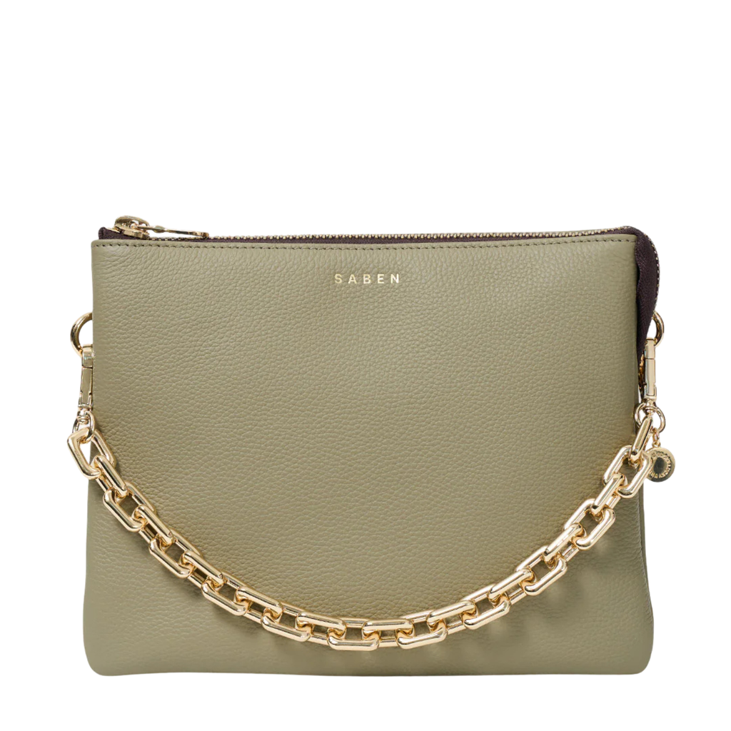 Matilda Crossbody - Eucalyptus + Chunky Chain