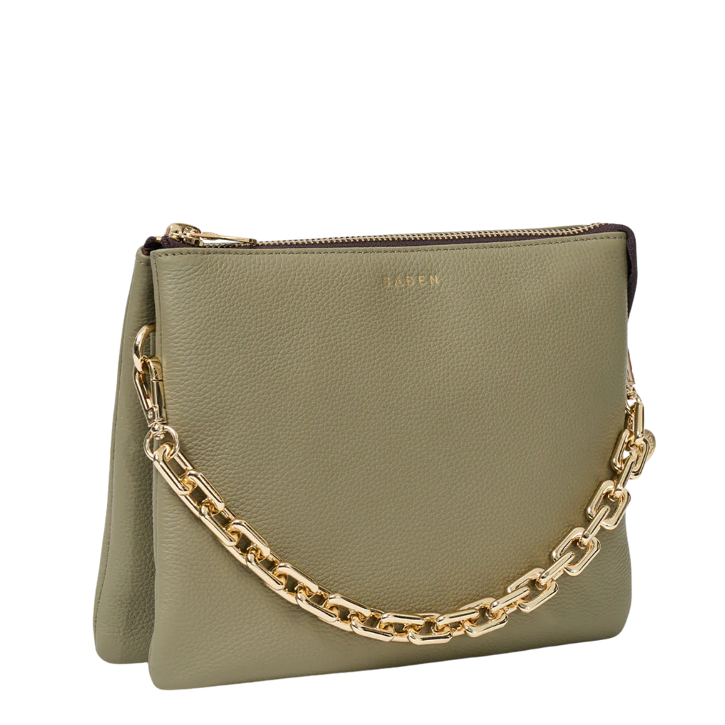 Matilda Crossbody - Eucalyptus + Chunky Chain