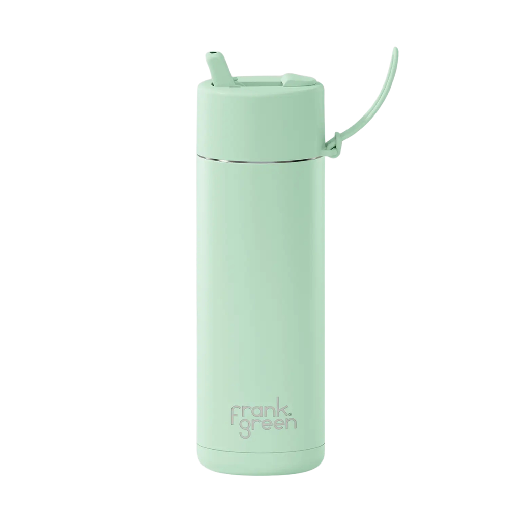 20oz Stainless Steel Ceramic Bottle with Straw - Mint Gelato