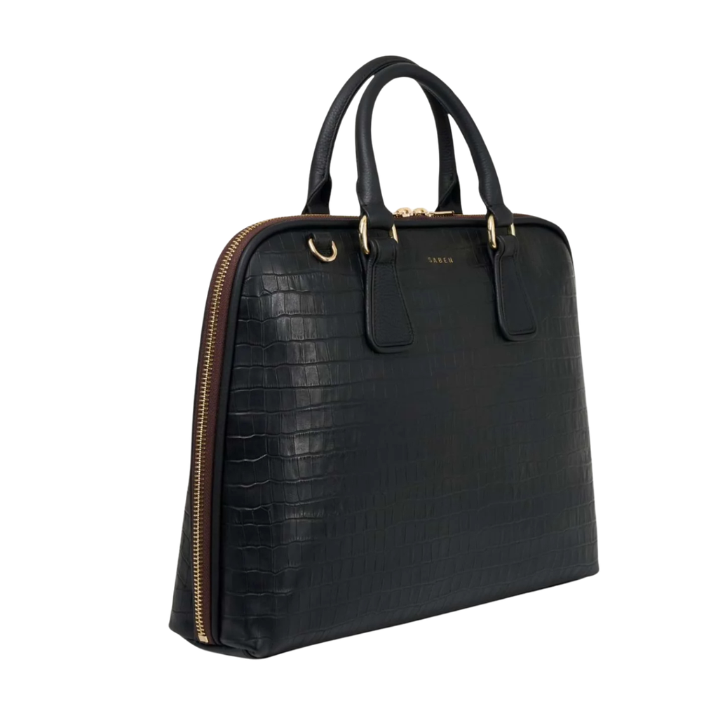 Parker Briefcase - Black Croc