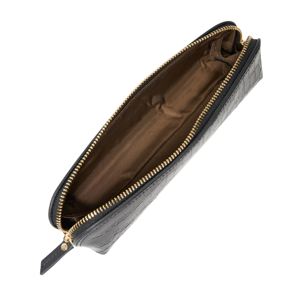 Tali Pencil Case - Black Croc