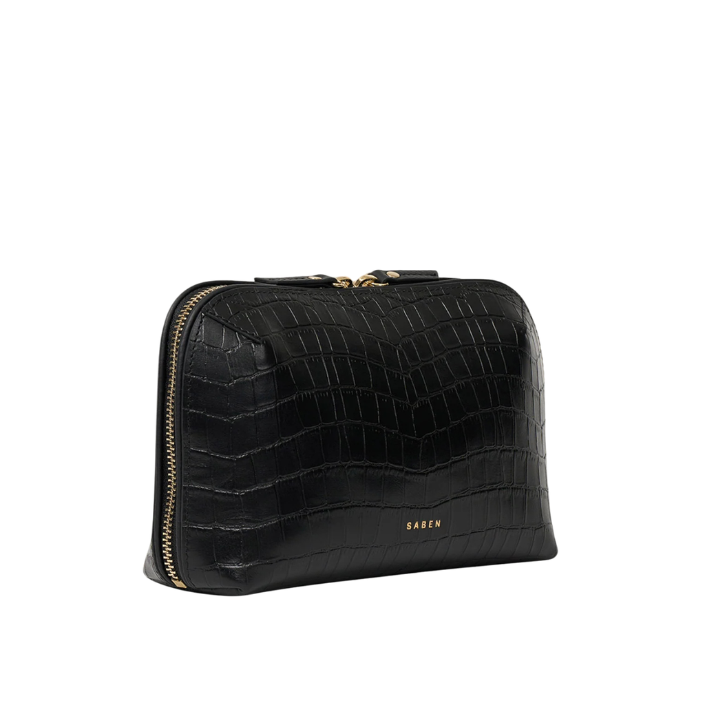 Tate Tech Pouch - Black Croc