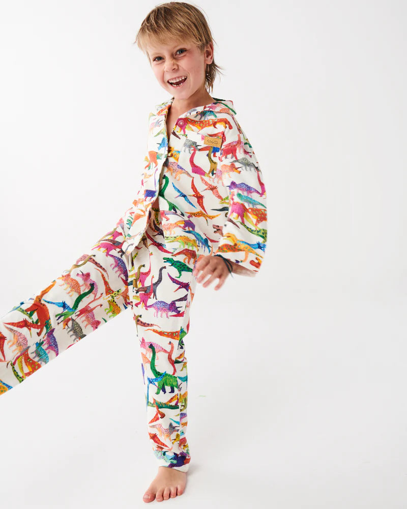 Dino Max - Kids Flannelette Shirt & Pant Pyjama Set