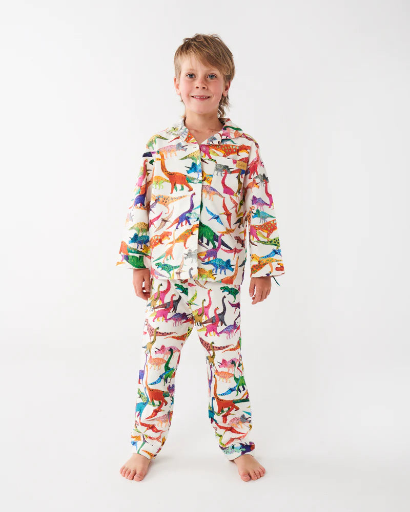 Dino Max - Kids Flannelette Shirt & Pant Pyjama Set