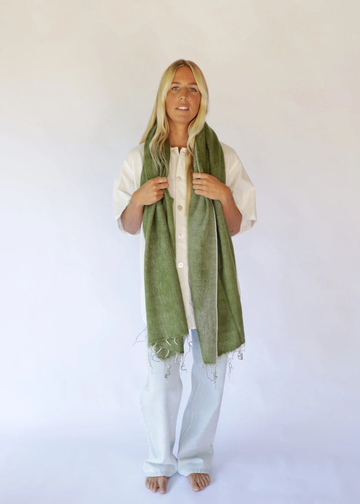 Hand Woven Scarf - Cactus