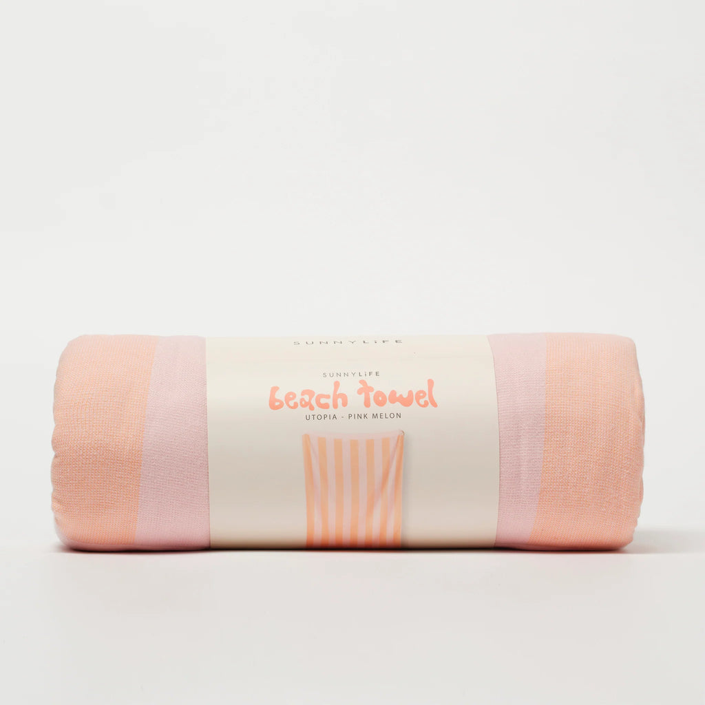 Beach Towel - Utopia Pink Melon