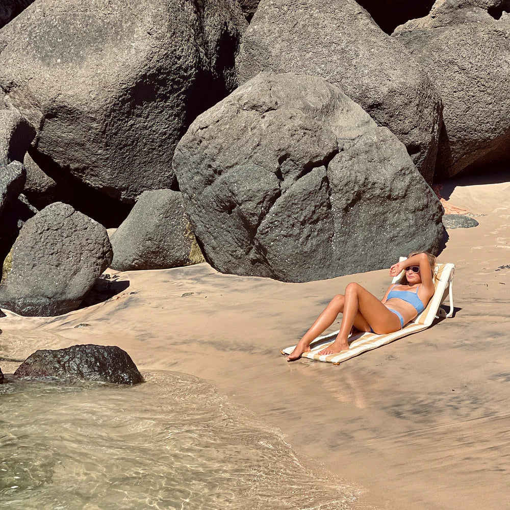 Reclining Beach Chair - Yellow