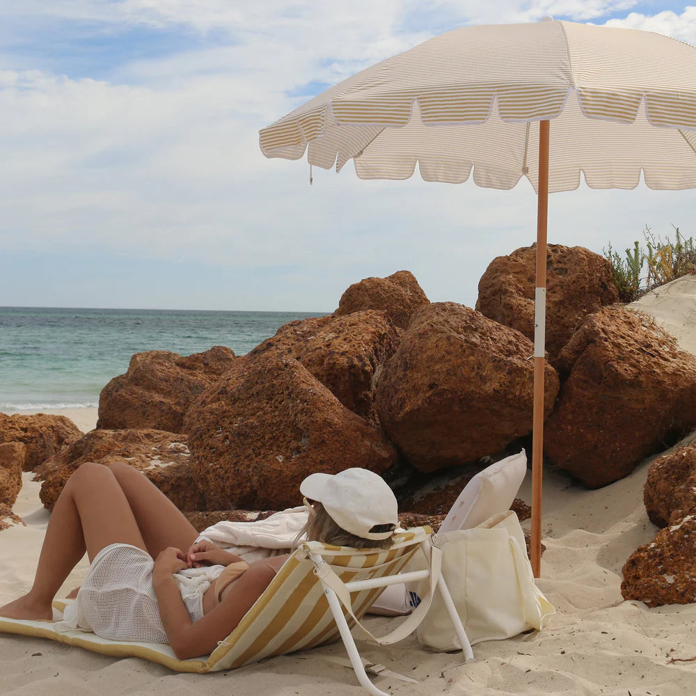 Reclining Beach Chair - Yellow