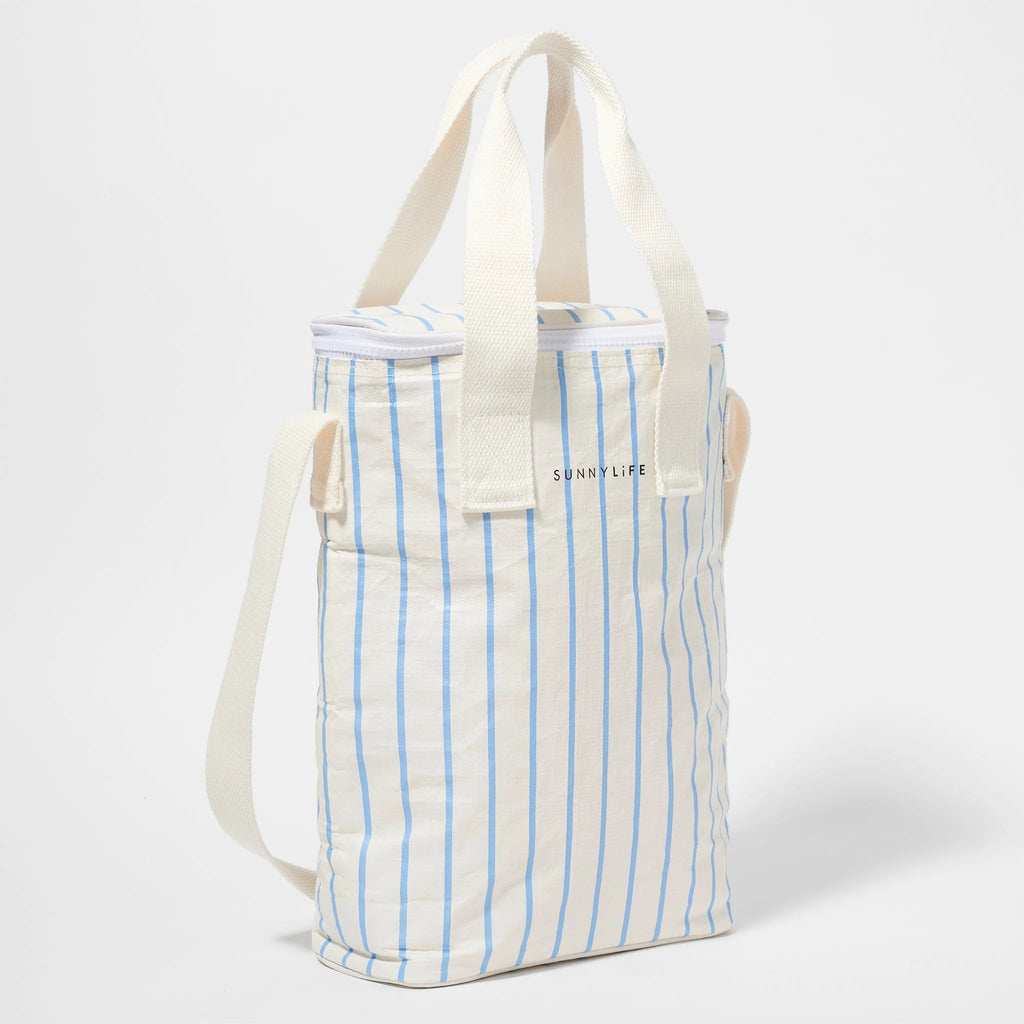 Drinks Cooler Bag - Le Weekend Mid Blue-Cream