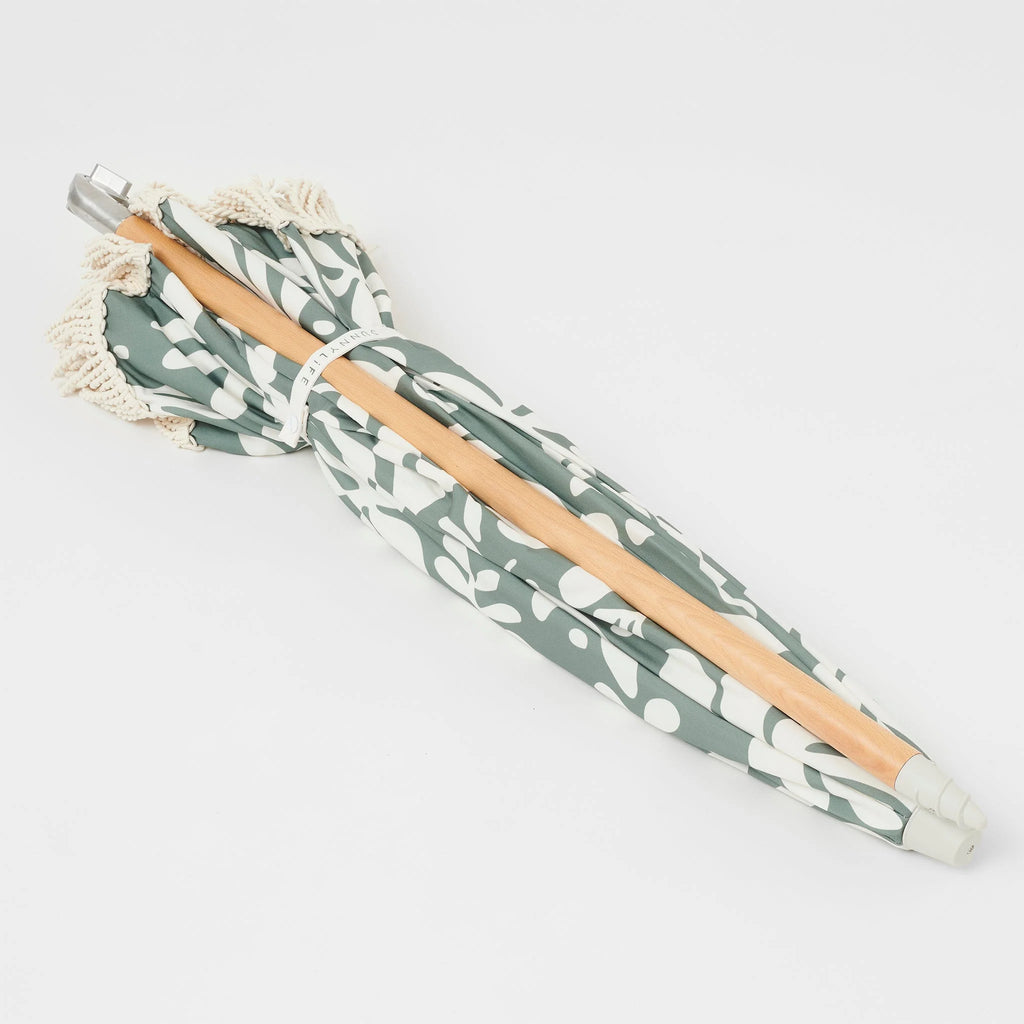 Luxe Beach Umbrella - The Vacay Olive