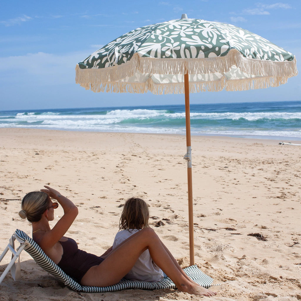 Luxe Beach Umbrella - The Vacay Olive