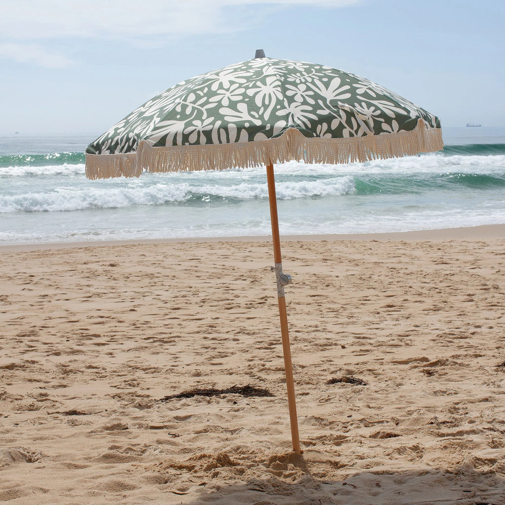 Luxe Beach Umbrella - The Vacay Olive