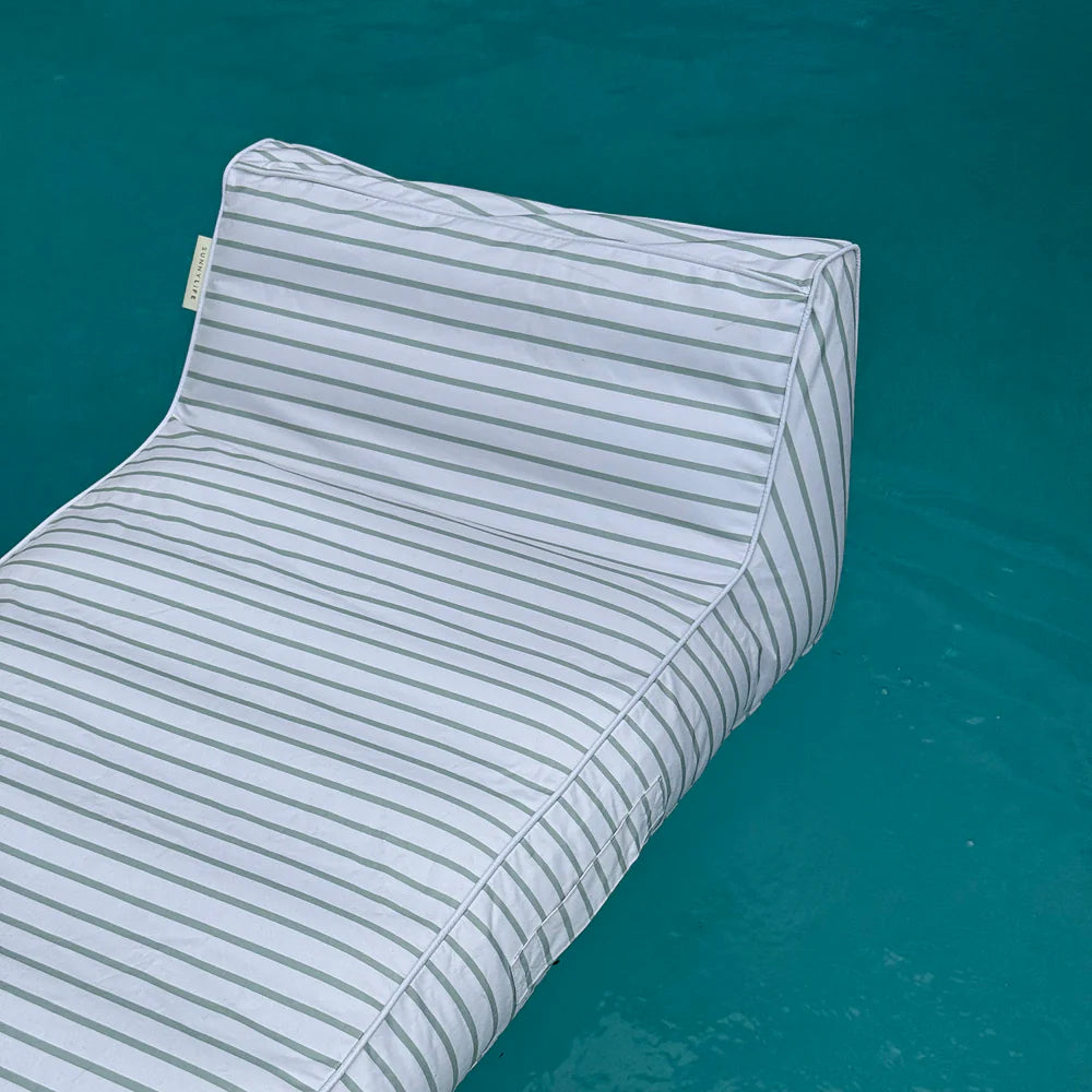 Luxe Lounger Chair - La Palma - Green Stripe