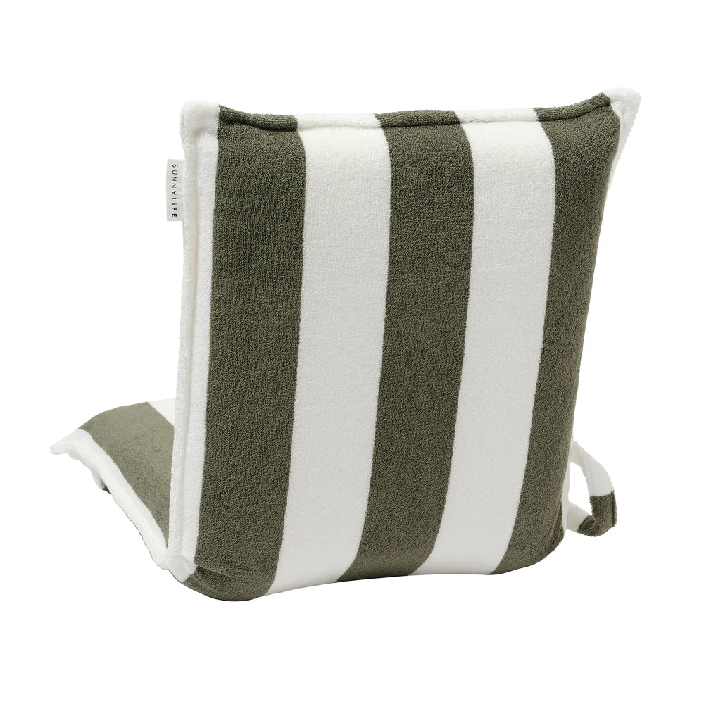 Terry Travel Lounger - Olive
