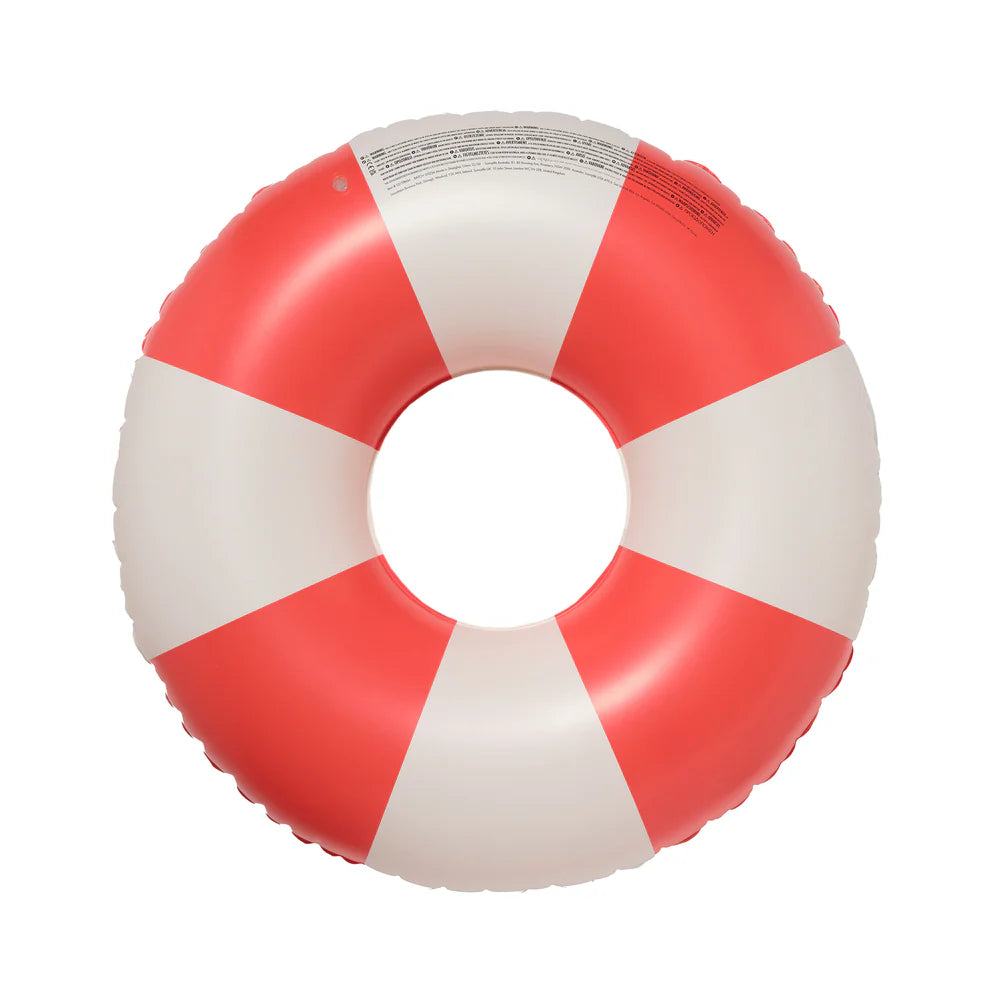 Tube Pool Ring - Red/White