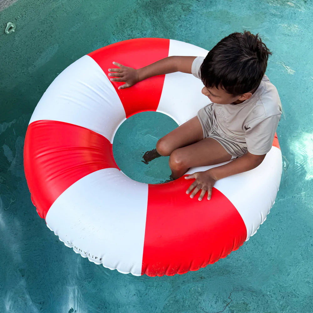 Tube Pool Ring - Red/White
