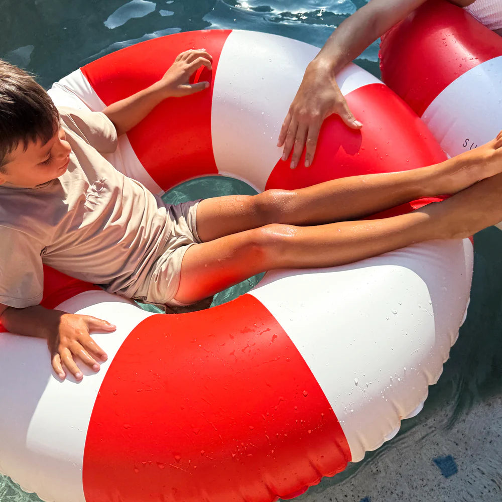 Tube Pool Ring - Red/White
