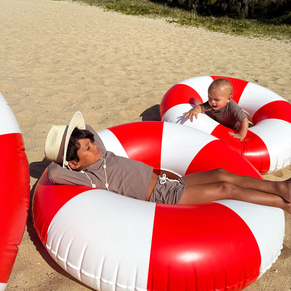Tube Pool Ring - Red/White
