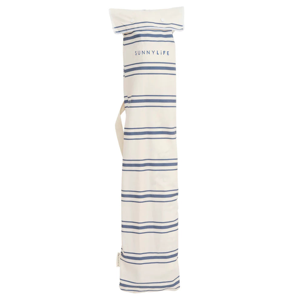 Luxe Beach Umbrella - Resort Coastal - Blue White