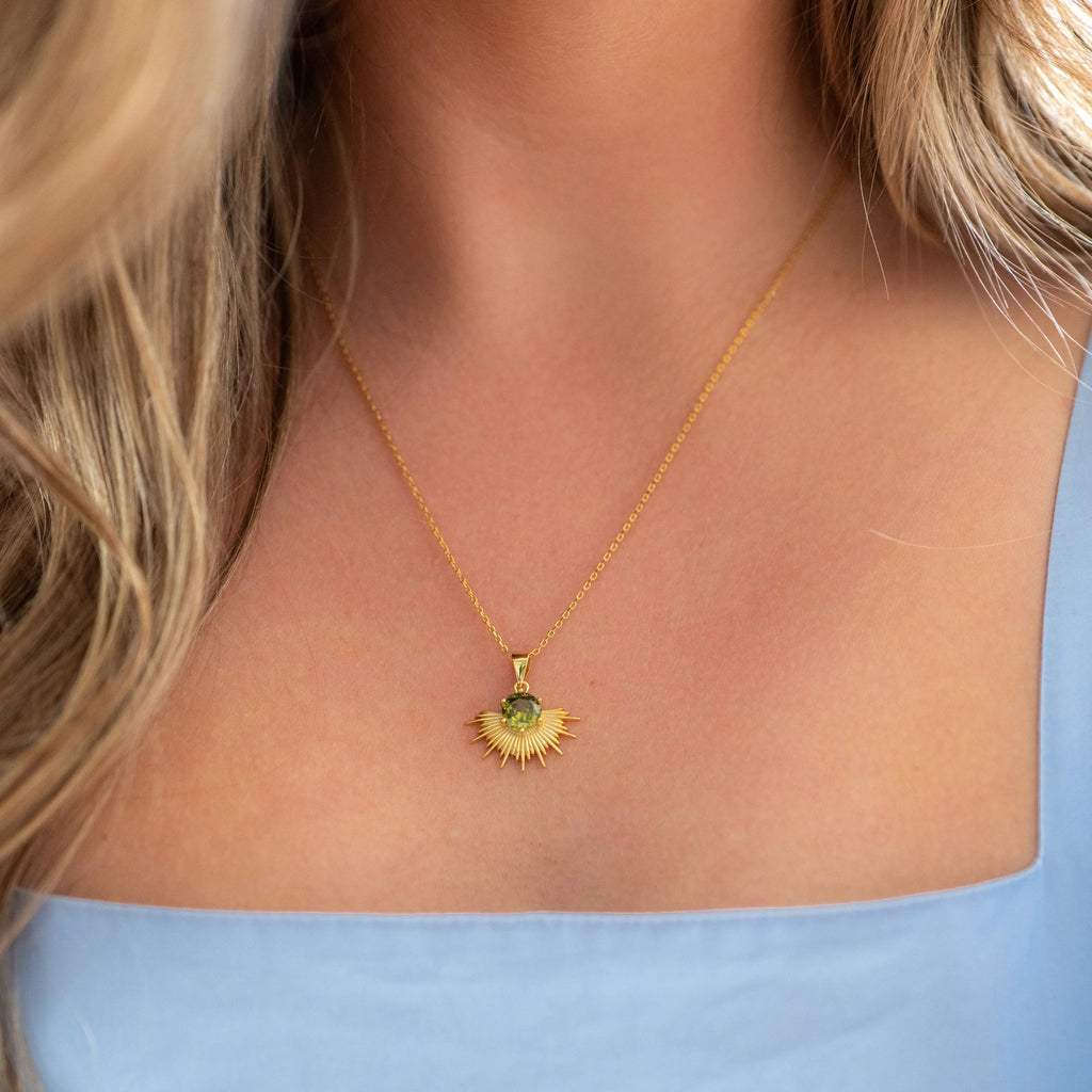 Solace Necklace Peridot - Gold