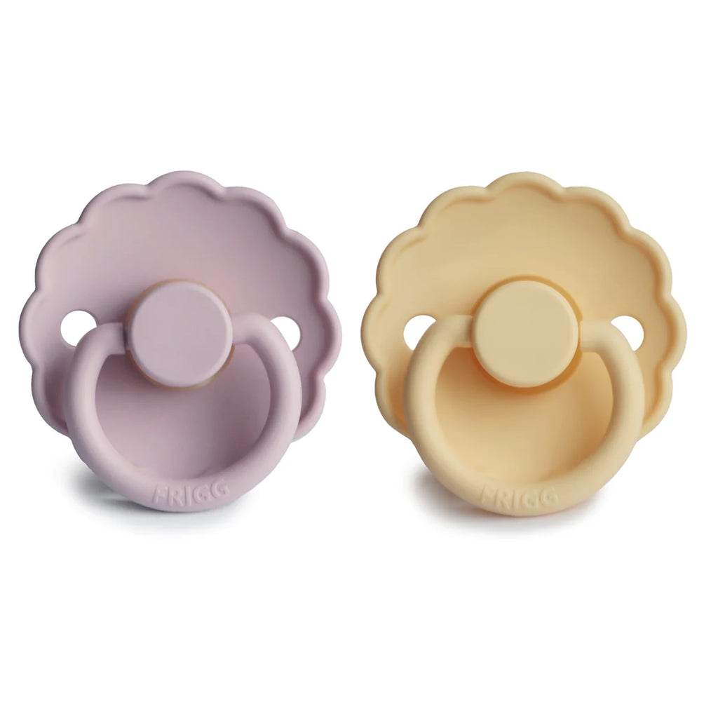 Natural Pacifier - Daisy - Soft Lilac & Pale Daffodil