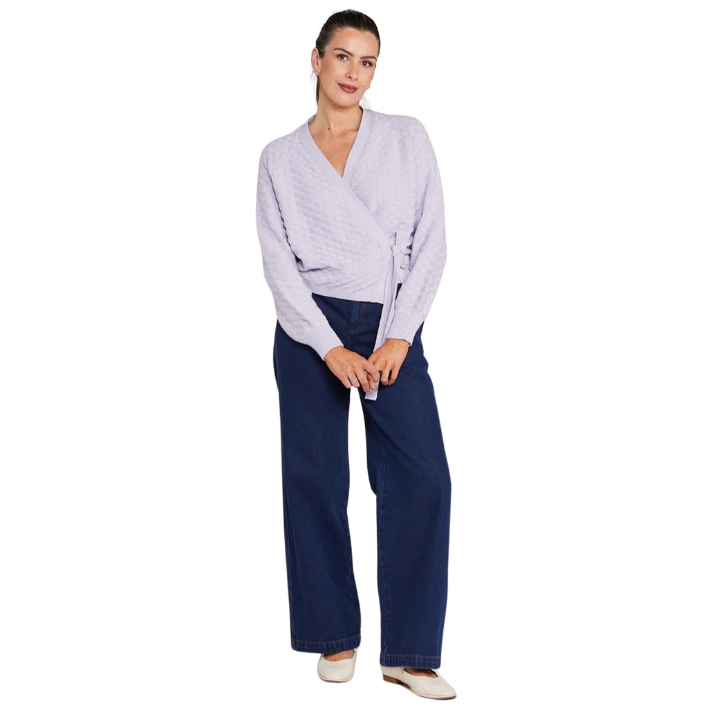 Wrapt Cardigan - Lilac