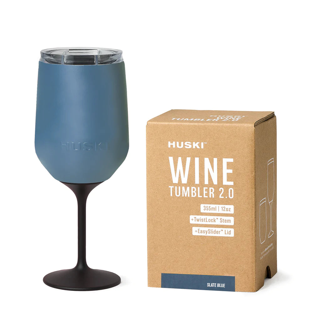 Wine Tumbler Stemware - Slate Blue