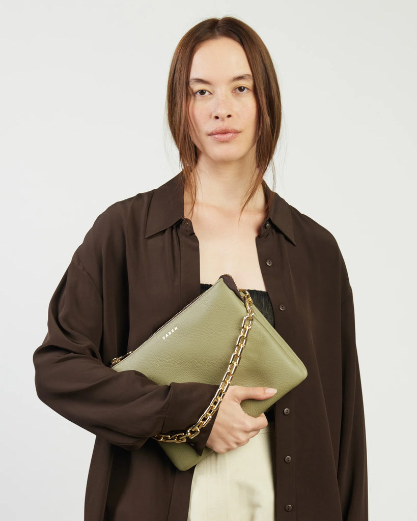 Matilda Crossbody - Eucalyptus + Chunky Chain