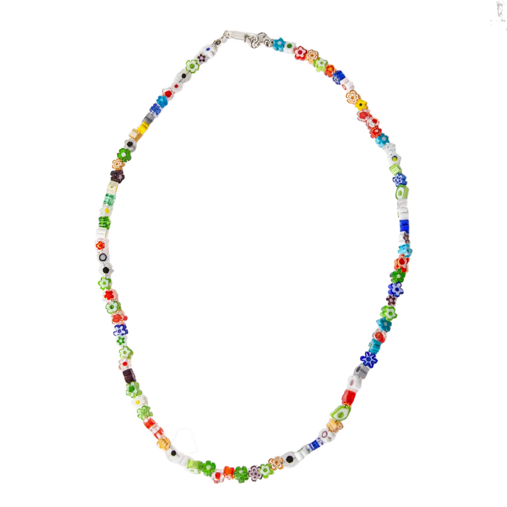 Amazon.com: Daisy Flower Boho Coloful Beaded Choker Necklace for Women  Handmade Cute Necklace Seed Beads Summer Beach Collar Clavicle Choker  Necklace for Teen Girls (White): Clothing, Shoes & Jewelry