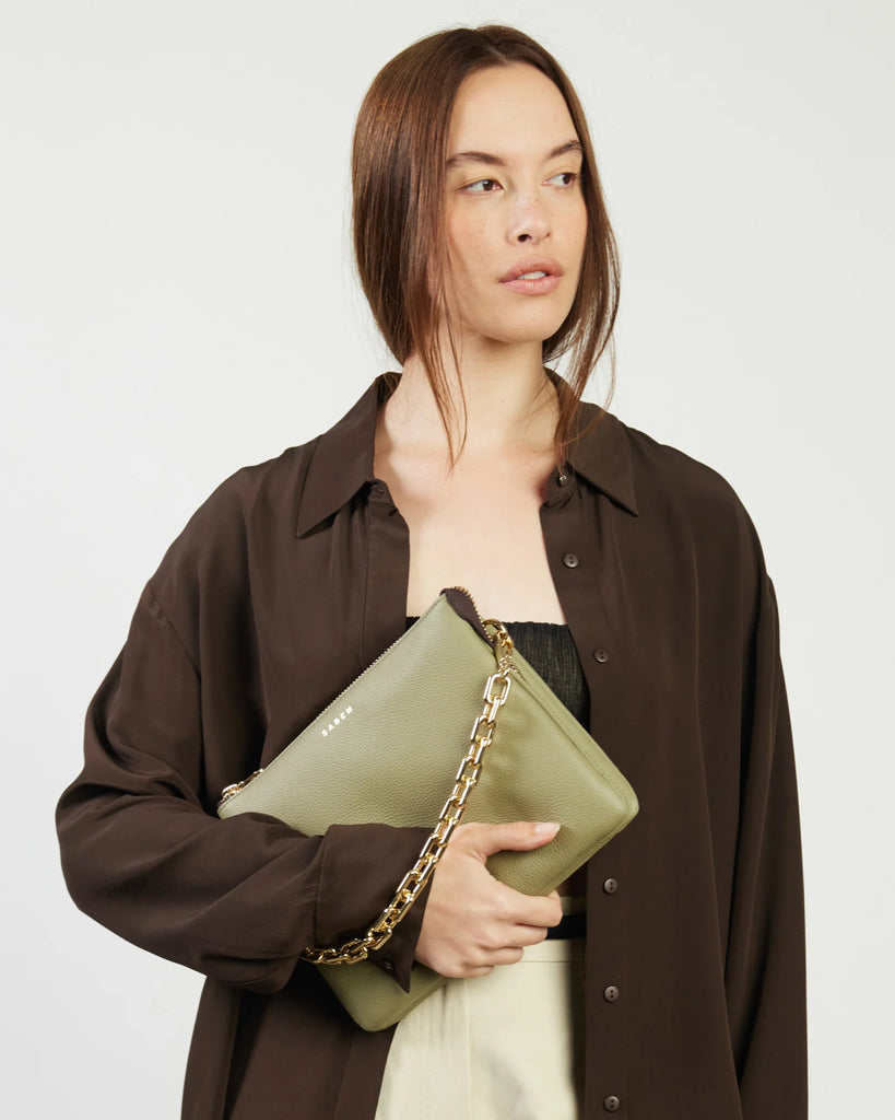 Matilda Crossbody - Eucalyptus + Chunky Chain