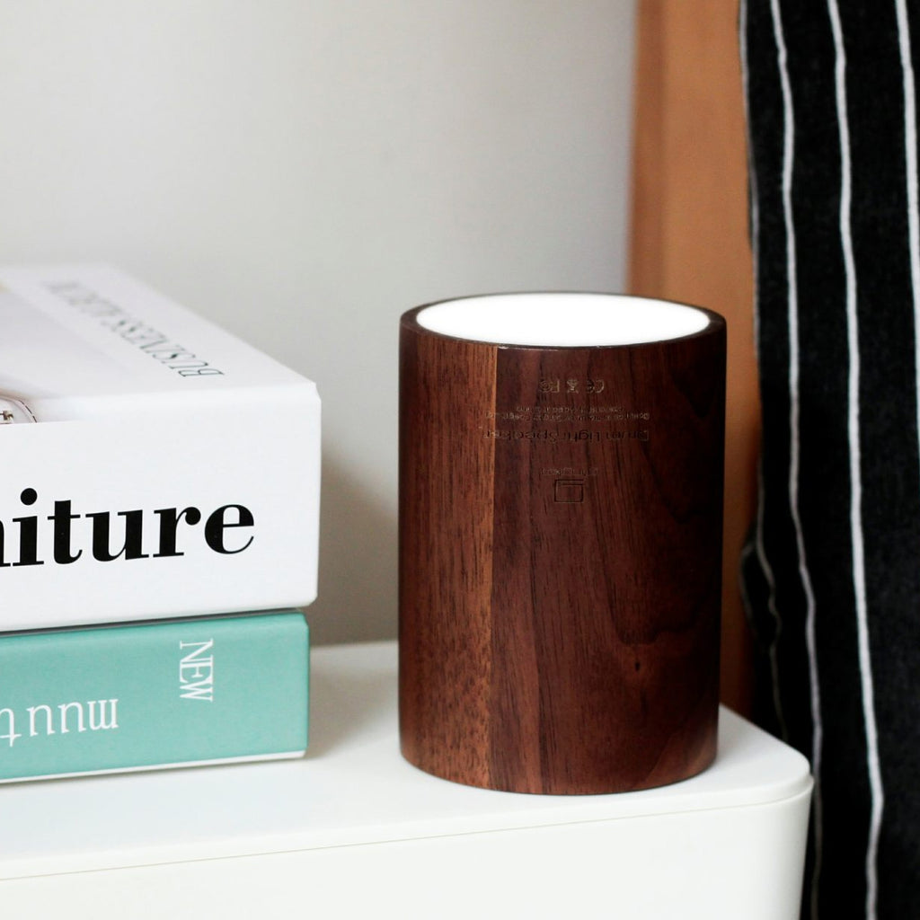 Drum Light Bluetooth Speaker - Natural Walnut