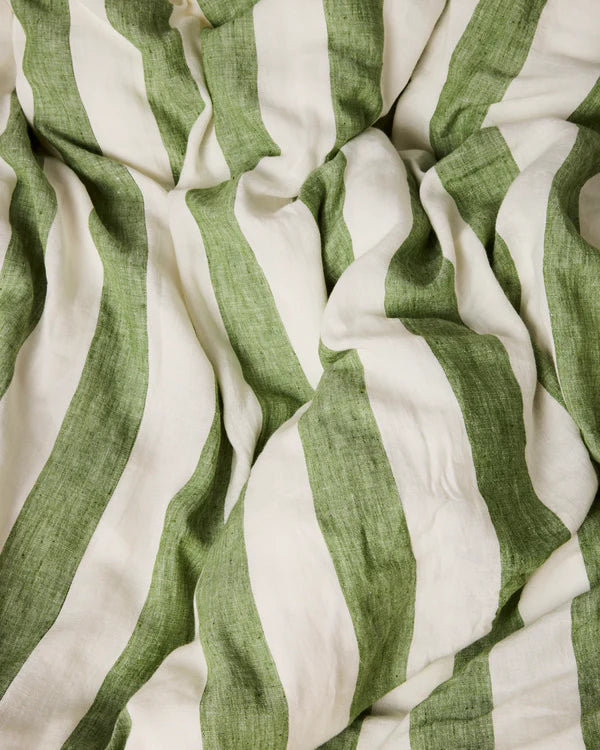 Quilt Cover - Moss Stripe