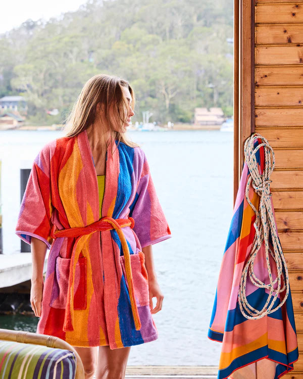 Terry Mini Bath Robe - Surfs Up