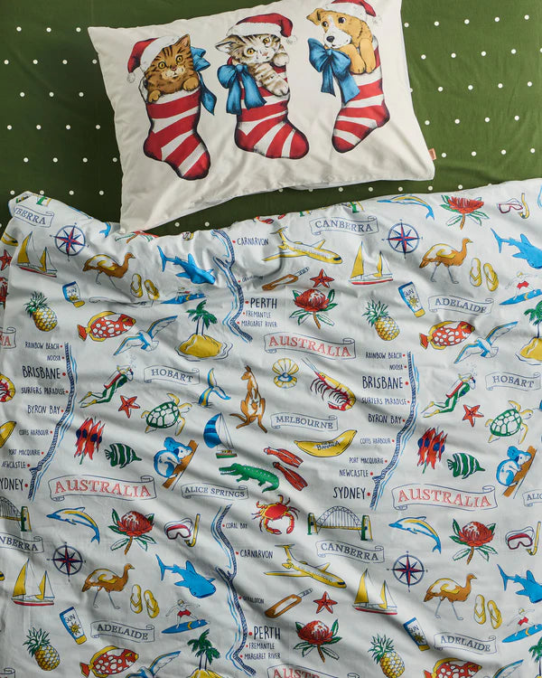 Cotton Pillowcase (Singular) - Festive Fur Babies