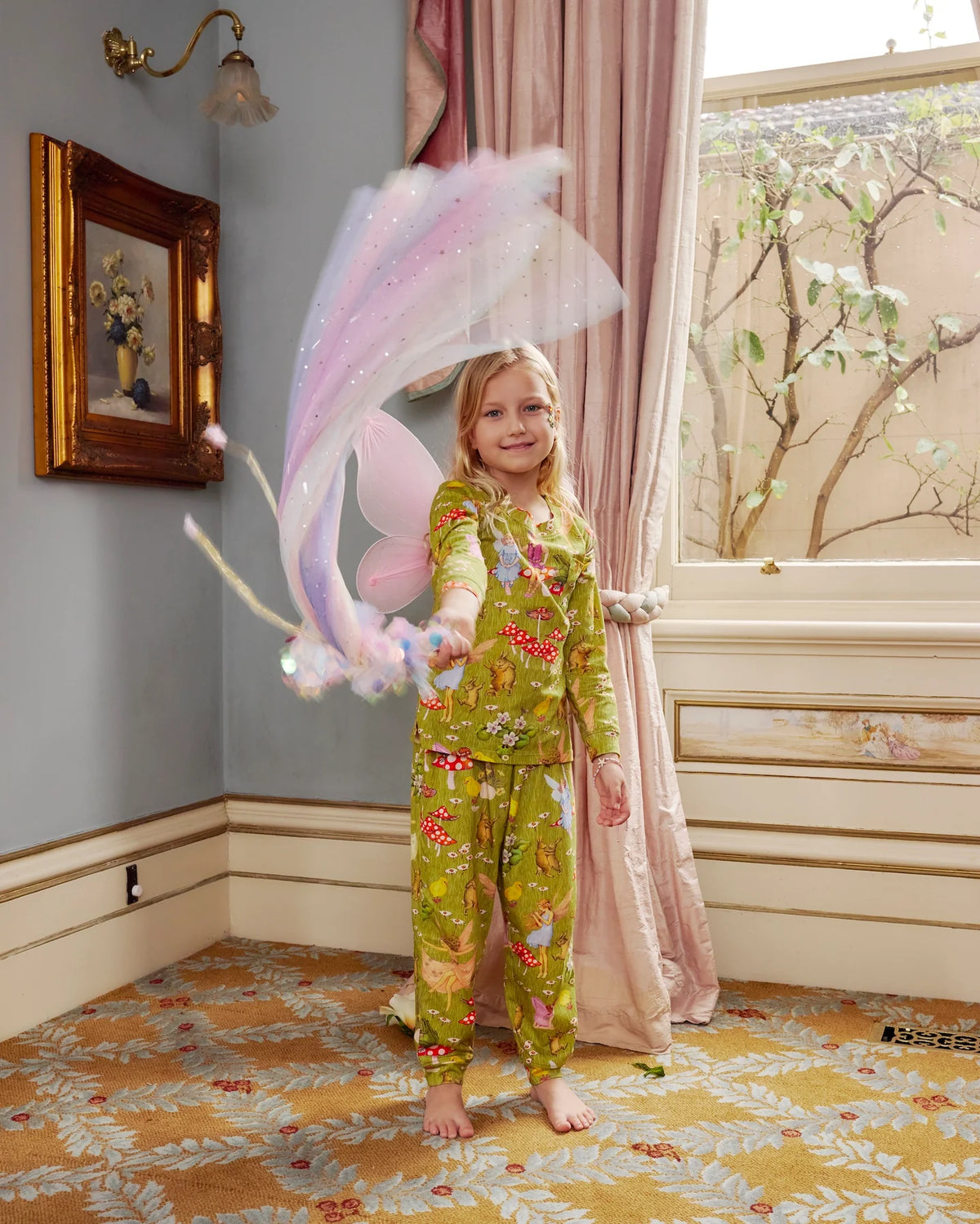 Kids Organic Long Sleeve Cotton Pyjama Set - Fairyland | Frolicking In ...