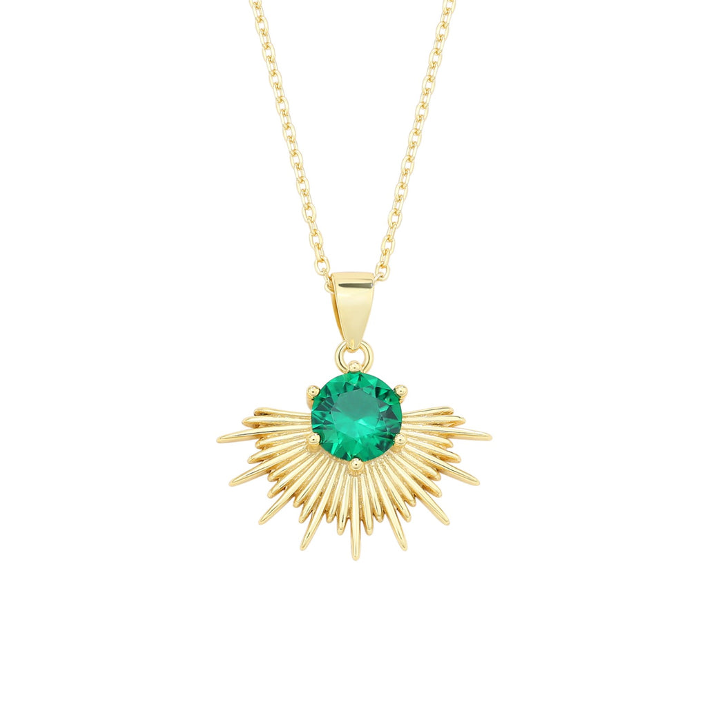 Solace Necklace Teal - Gold
