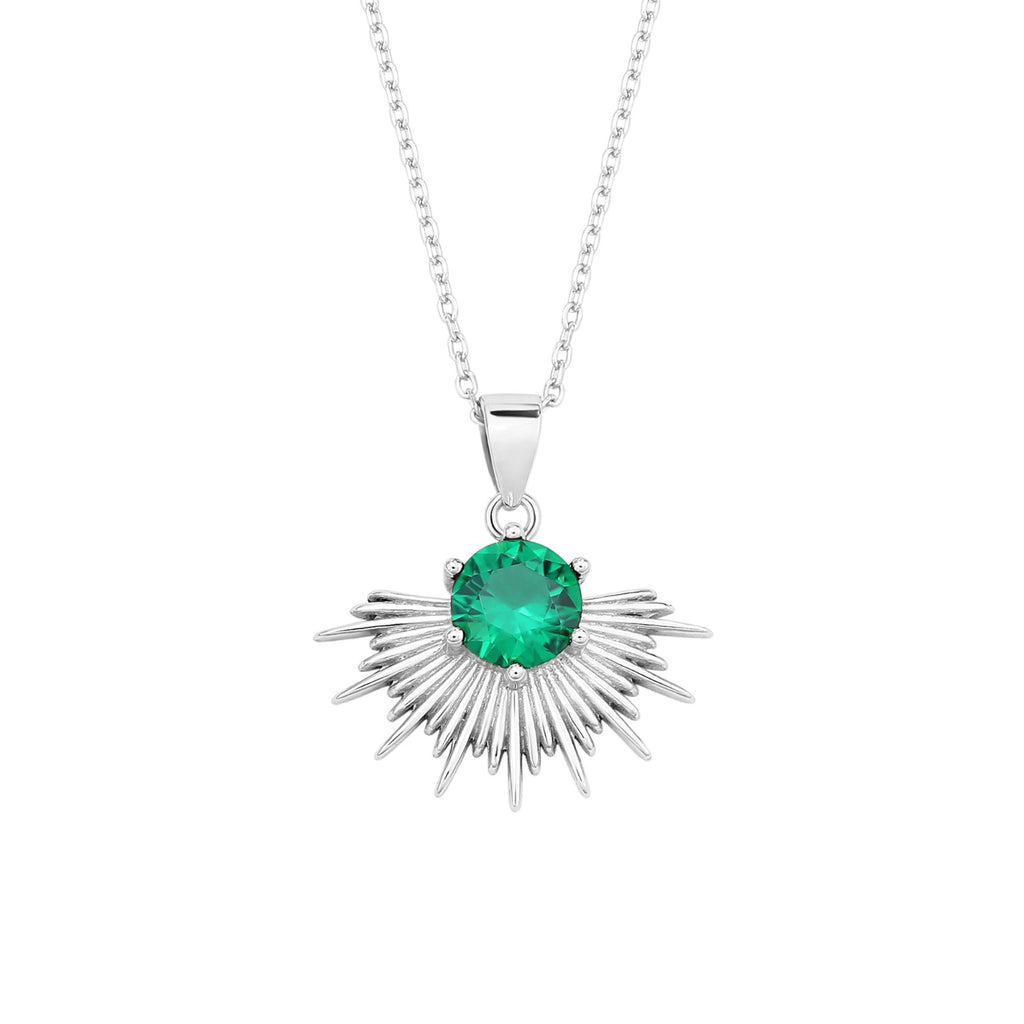 Solace Necklace Teal - Silver