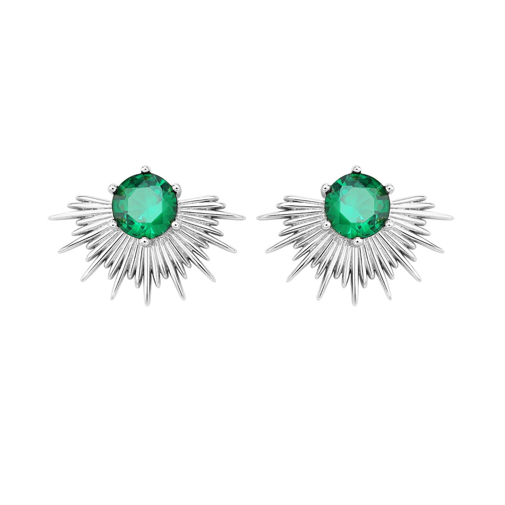 Solace Earrings Teal - Silver
