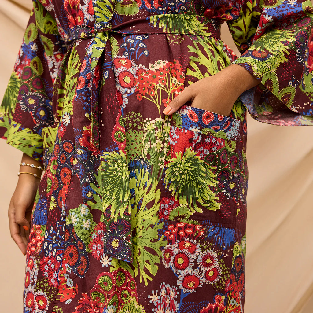 Cotton Bath Robe - Garnet