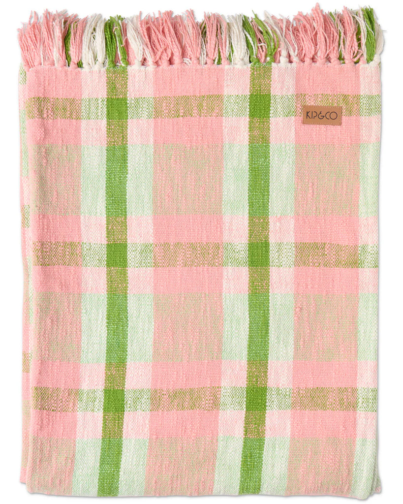 Pistachio Tartan Woven Throw