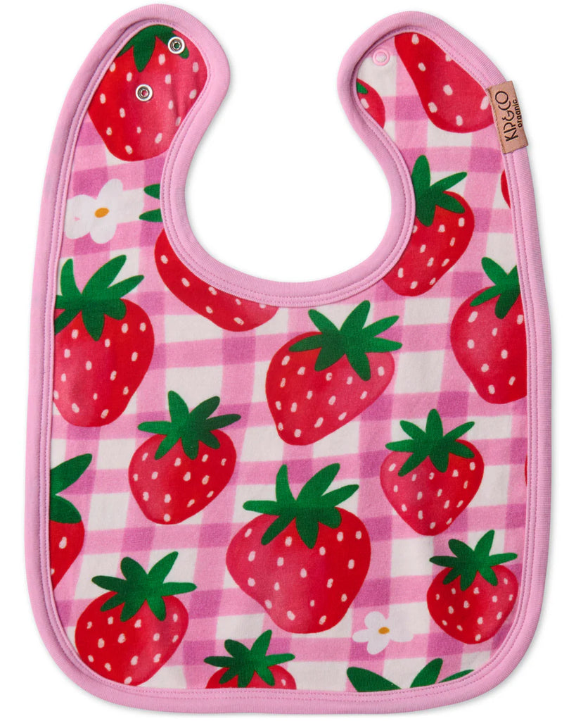 Strawberry Jam Organic Cotton Bib