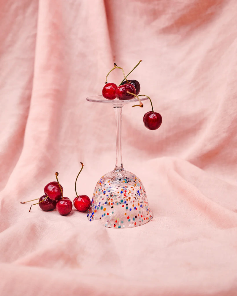 Coupe Glass - Party Speckle