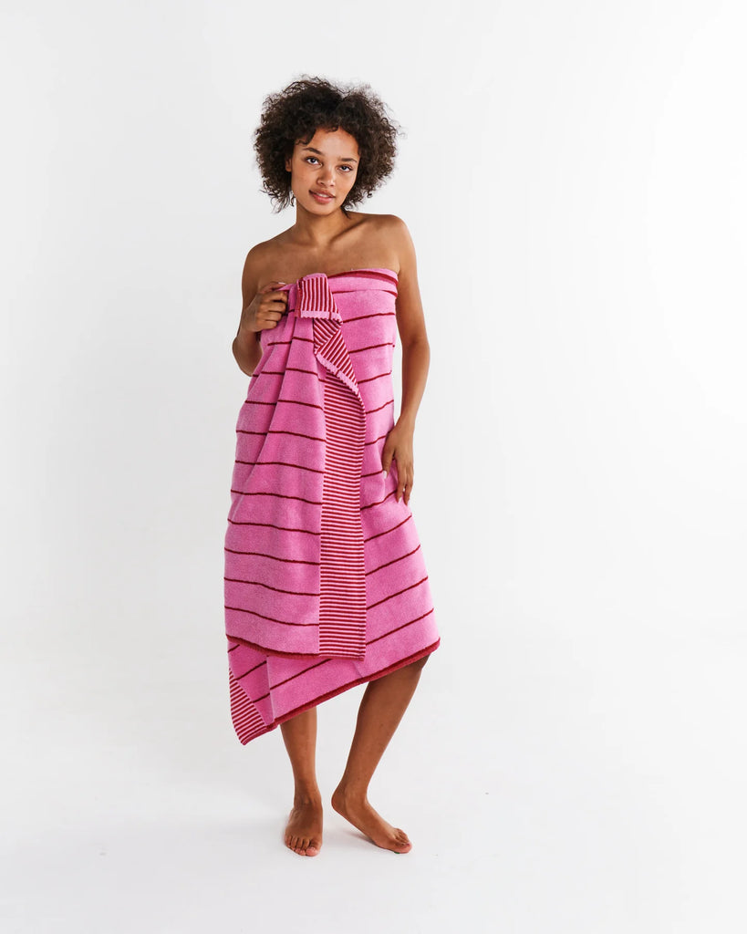 Iced Vovo Stripe Terry Bath Sheet / Beach Towel